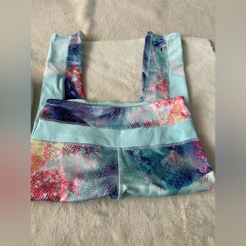 NWOT RBX colorful workout pants with mesh inserts